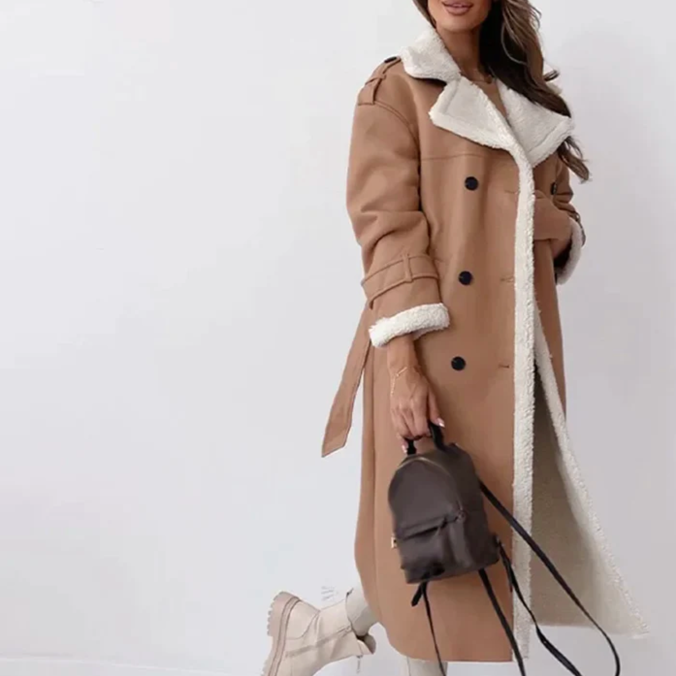 Winteras. Dames. Winter. Teddy. Warm. Trenchcoat. Victoria Mae. Nederland. Belgie. Fashion