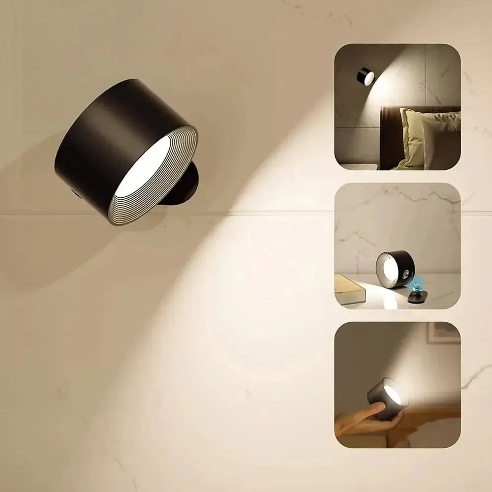 LumièreStick – Draadloze en Energiezuinige Wandlamp met 360° Rotatie