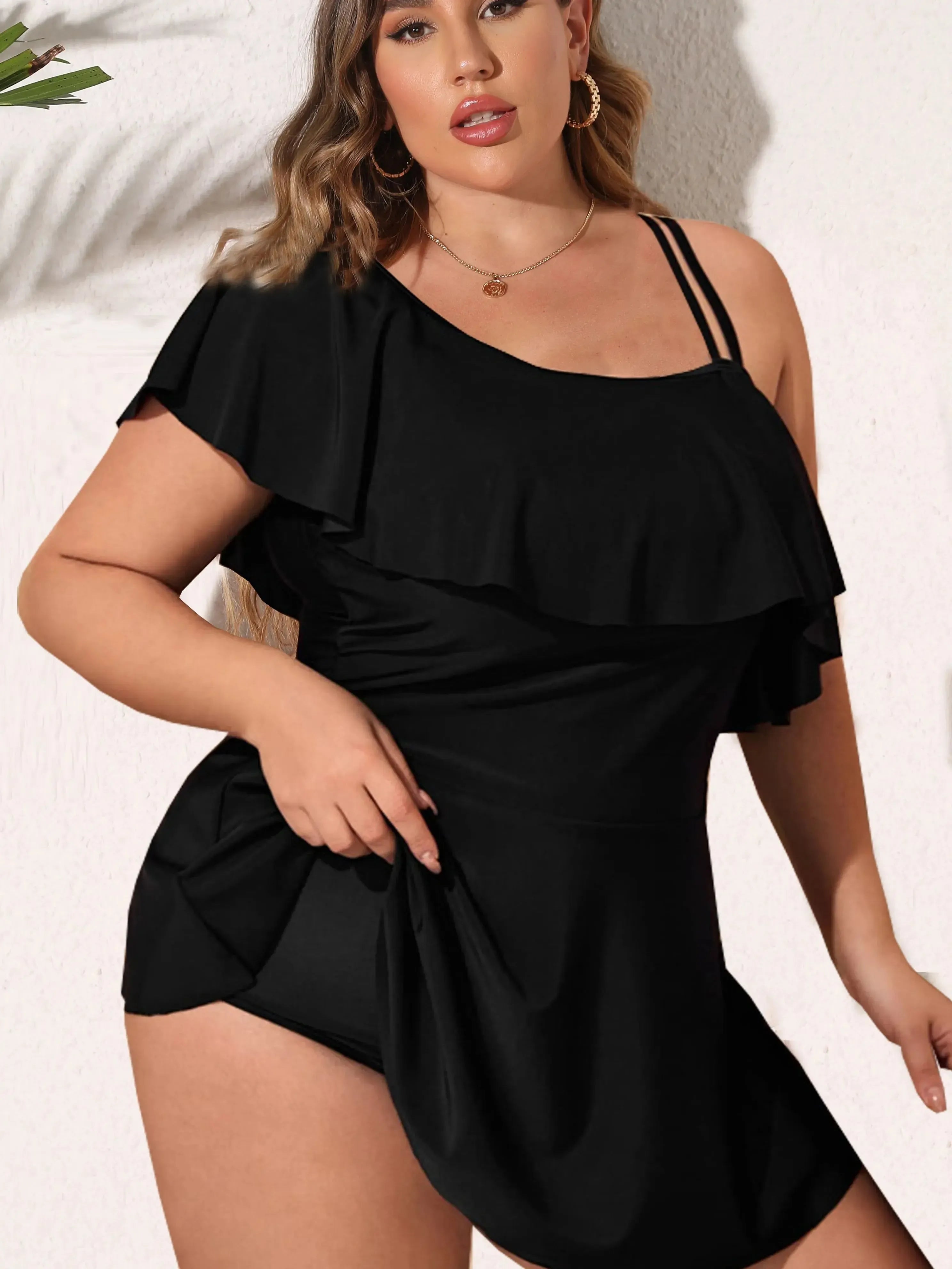 Robine - Comfortabel Badpak voor Grote Maten en Plus Size met Ruffles