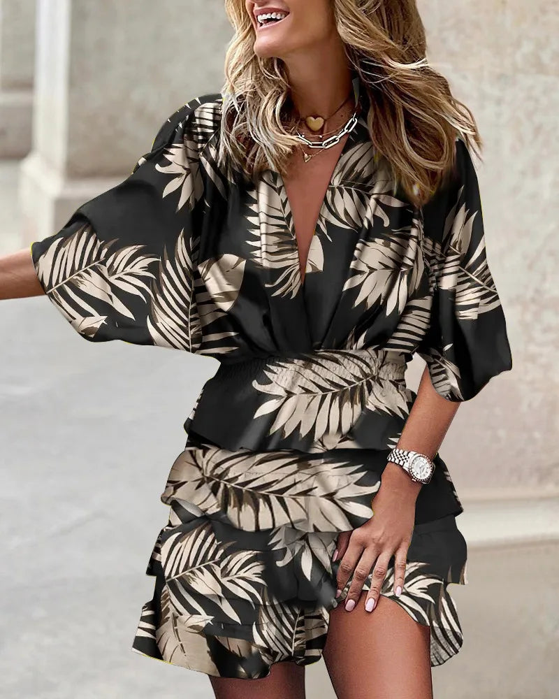 Robe Jasmia - Mini Robe Stylée à Imprimé