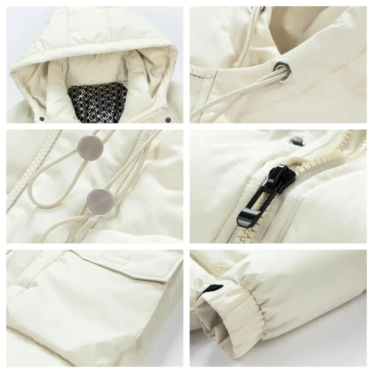 Stefan - Manteau d'Hiver Imperméable avec Capuche pour Homme
