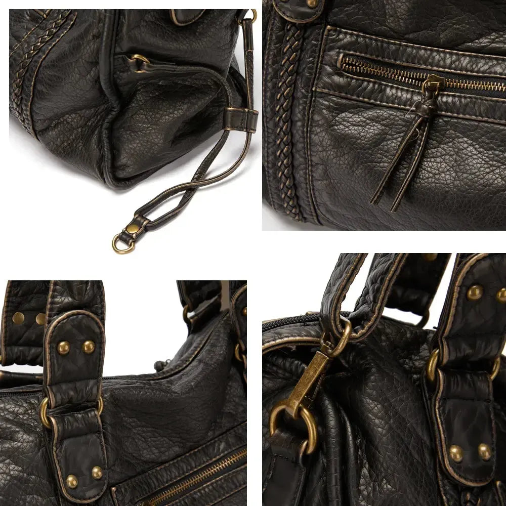 Sophia - Große Handtasche mit goldenen Details