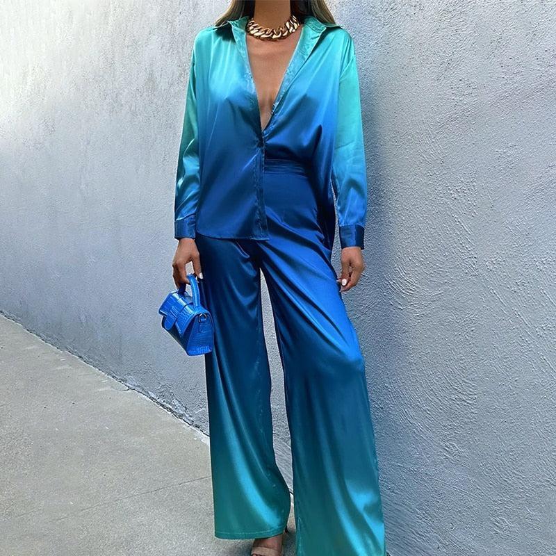 Elena - Elegantes zweiteiliges Set mit geraden Hosenbeinen für Damen - Stilvolle und einzigartige Outfits