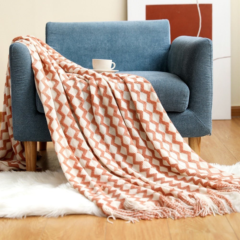 Slaapkamer Bedsprei Met Scandinavisch Breipatroon