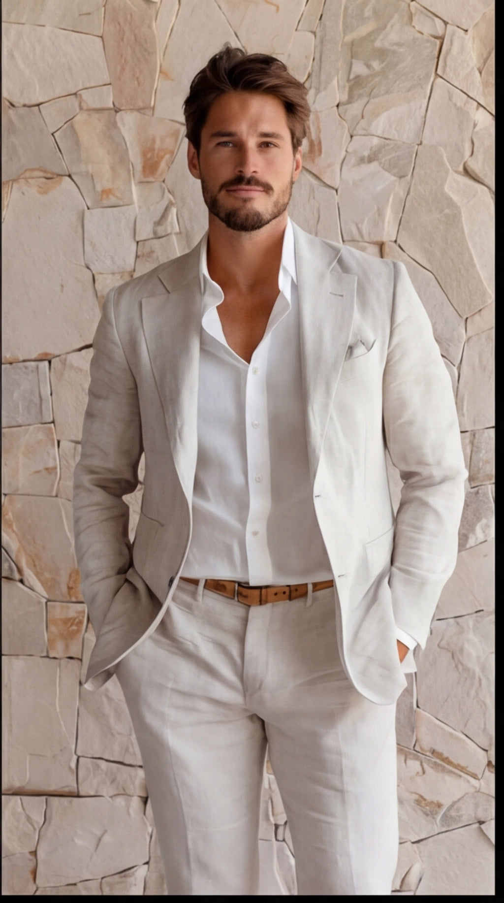 Slim-Fit Lichtgewicht Zomers Herenpak | Navando