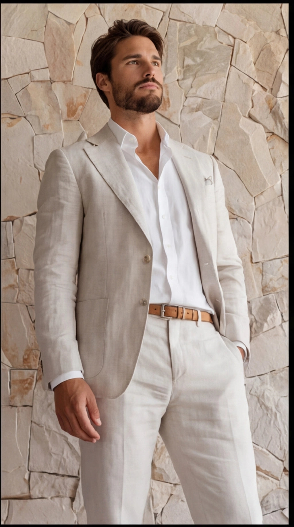 Slim-Fit Lichtgewicht Zomers Herenpak | Navando