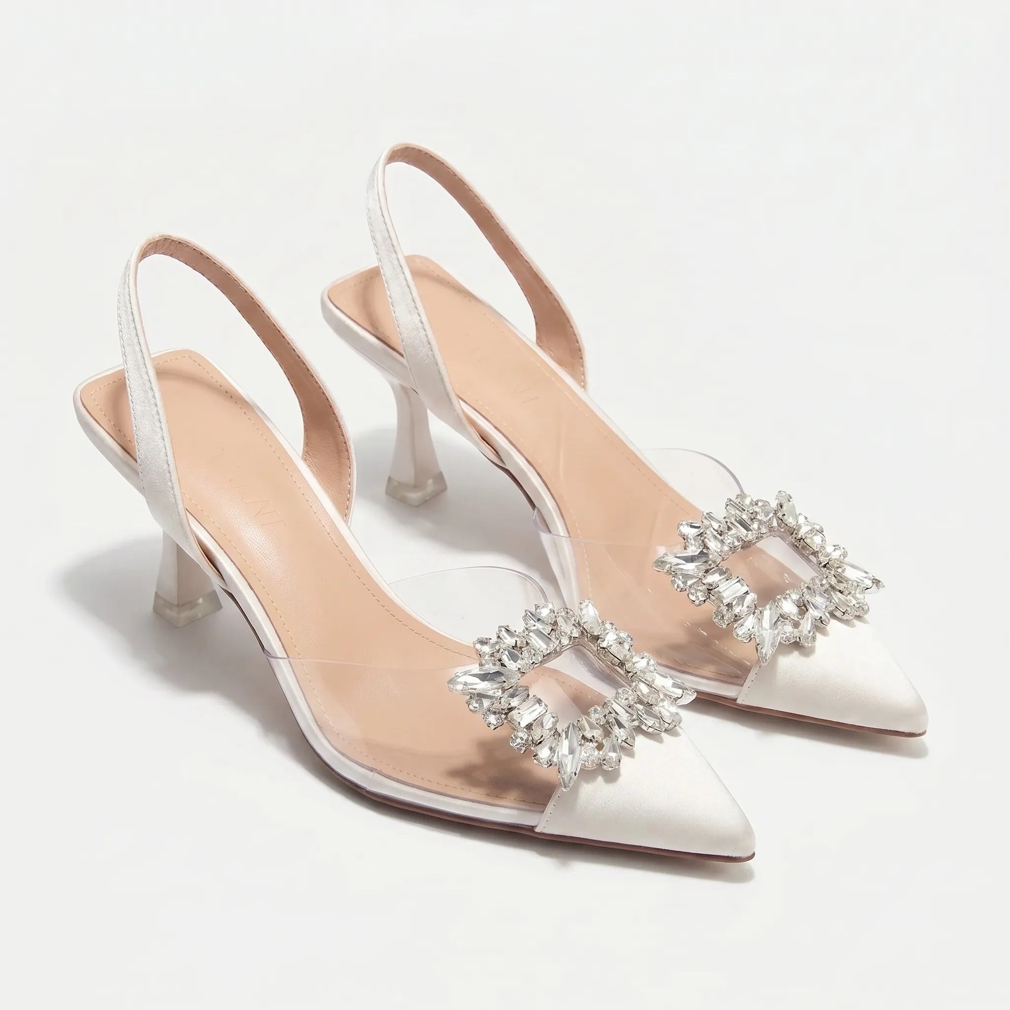 Slingback Pumps Met Opvallende Sierstenen | Navando