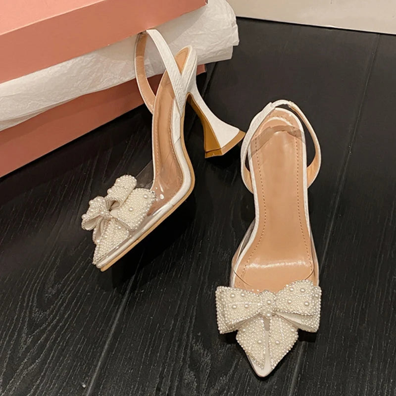 Slingback Pumps Met Sierstrik | Navando