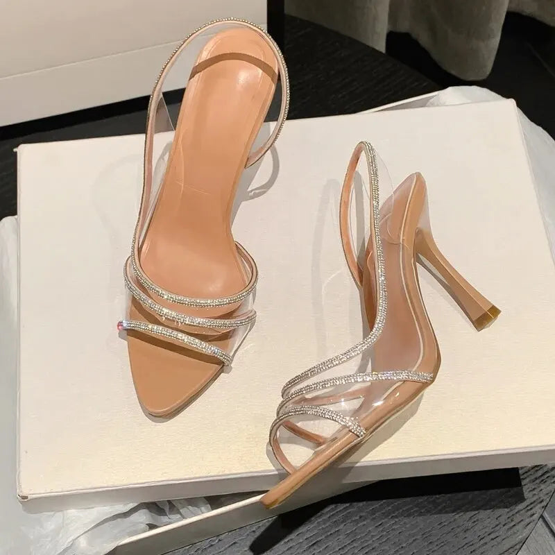 Slingback Pumps Met Strass-Stenen | Navando