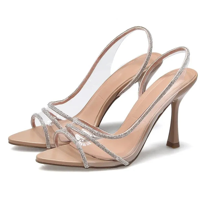 Slingback Pumps Met Strass-Stenen | Navando