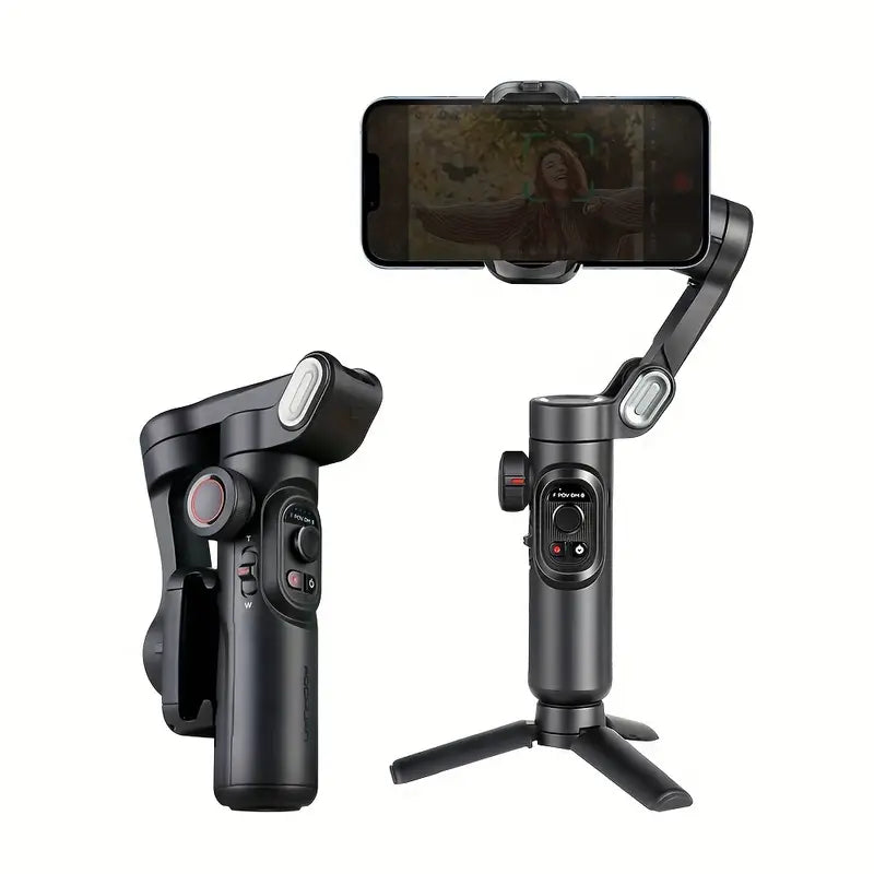SmartPro Handheld Gimbal Stabilizer - Vouwbare Smartphone Video Vlog PTZ Stabilizer voor iPhone, Android en Samsung 0