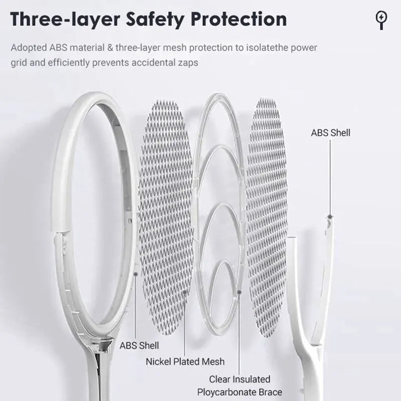 Snel opladende insectenzapper | 5-in-1 multifunctioneel racket 3
