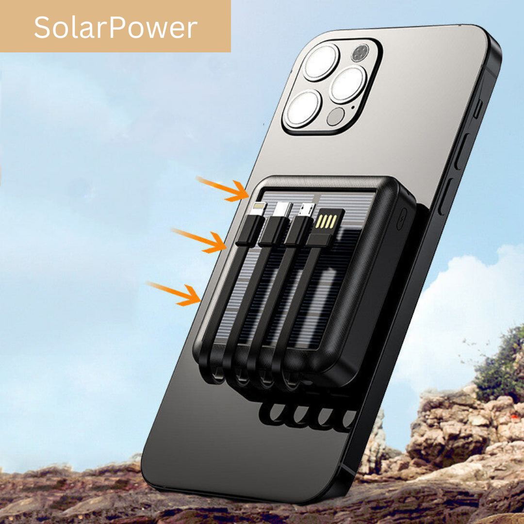 SolarPower | Zonnepaneel powerbank met LED-lamp 1