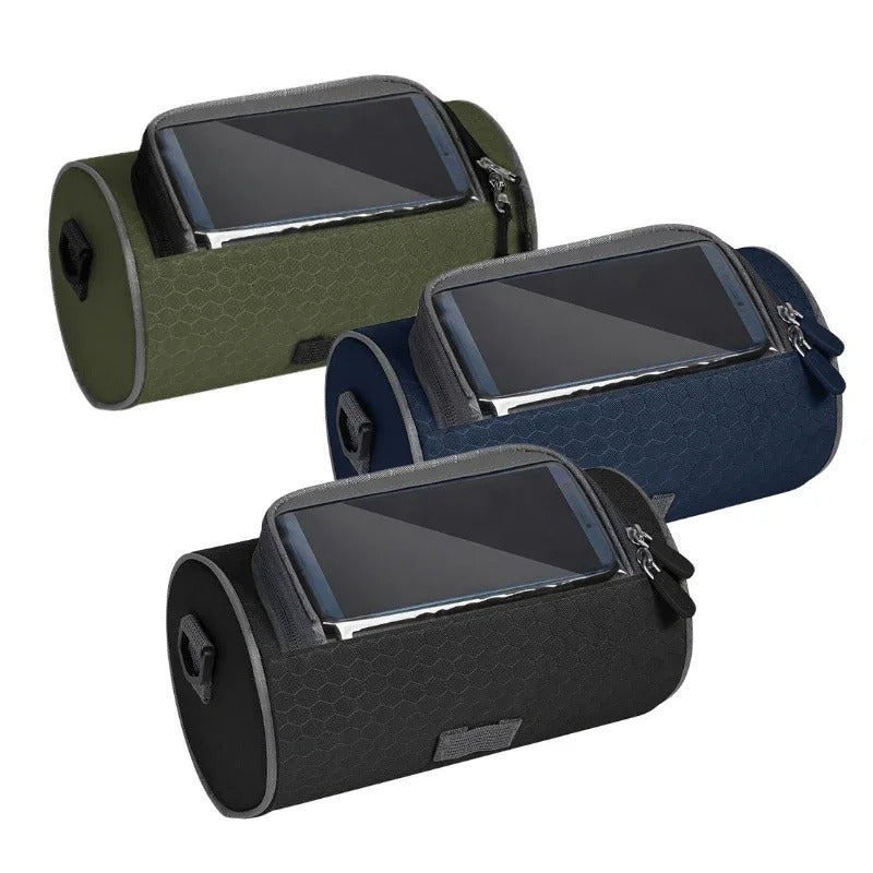 Sacoche de Vélo Étanche & Support Téléphone - Pour Guidon ou Porte-Bagages | Navando