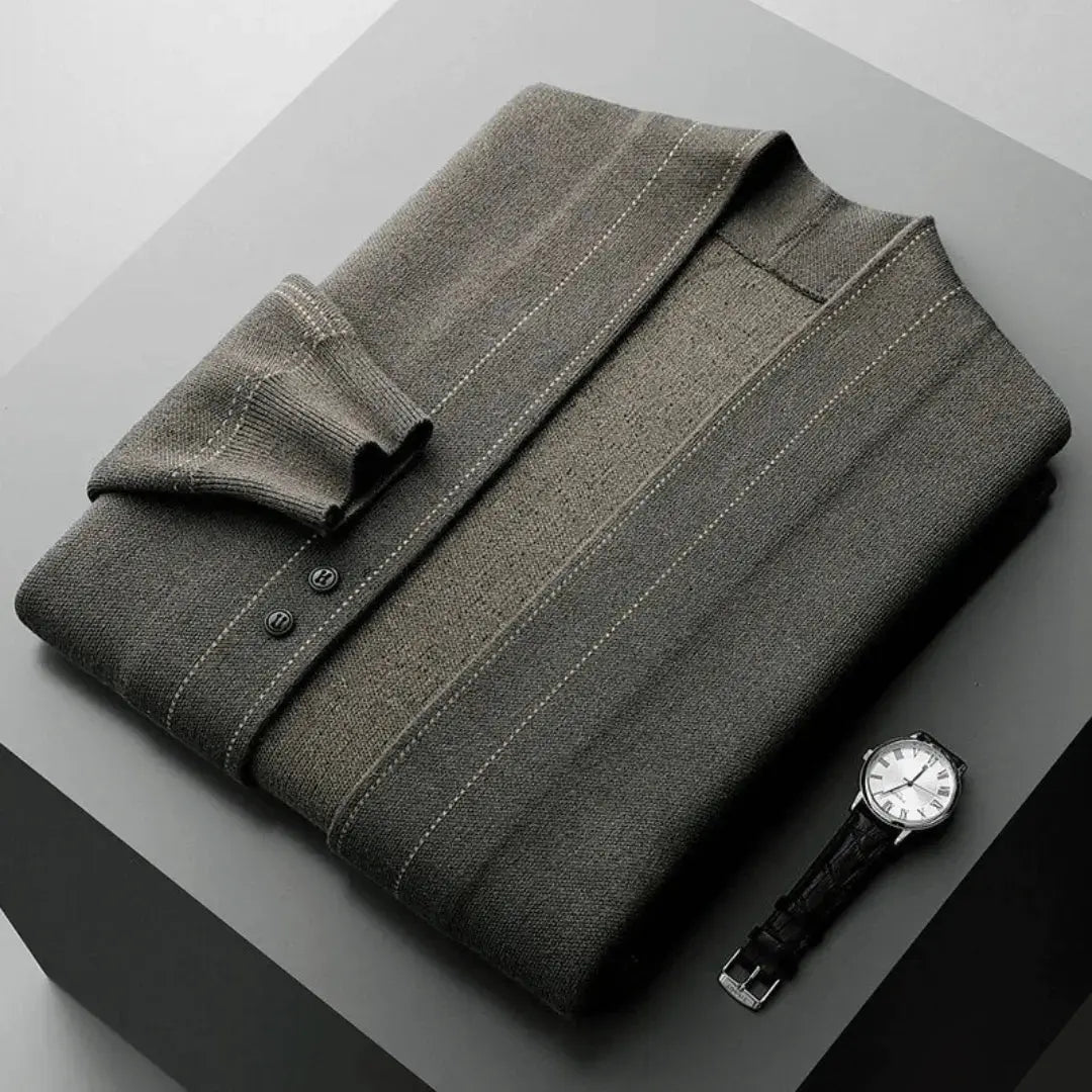 Stéphane Parker | Handgebreid scheerwol vest met jacquardpatroon 2