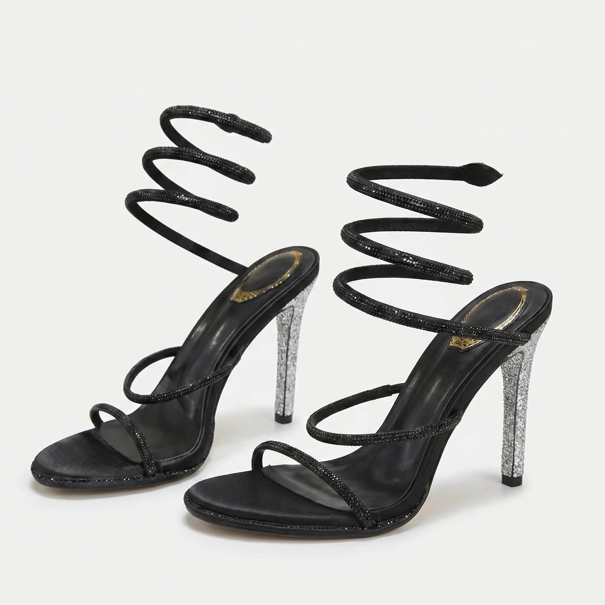 Stiletto Sandaal Met Spiraalvormige Enkelband | Navando