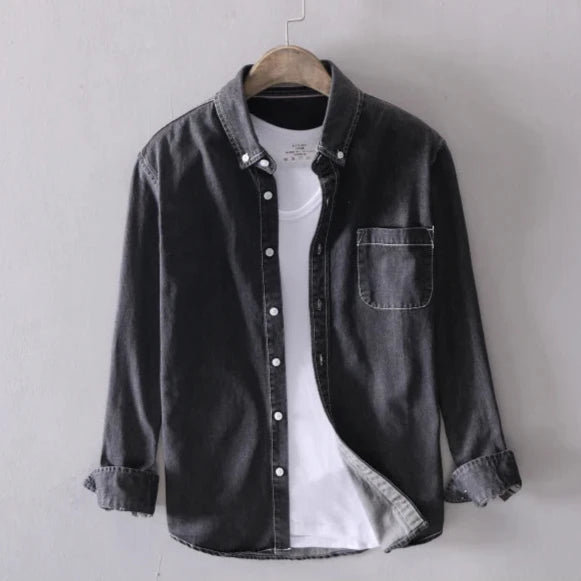 Stockman | Robuust denim shirt met knopen 0