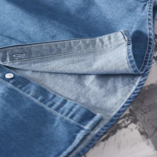 Stockman | Robuust denim shirt met knopen 8