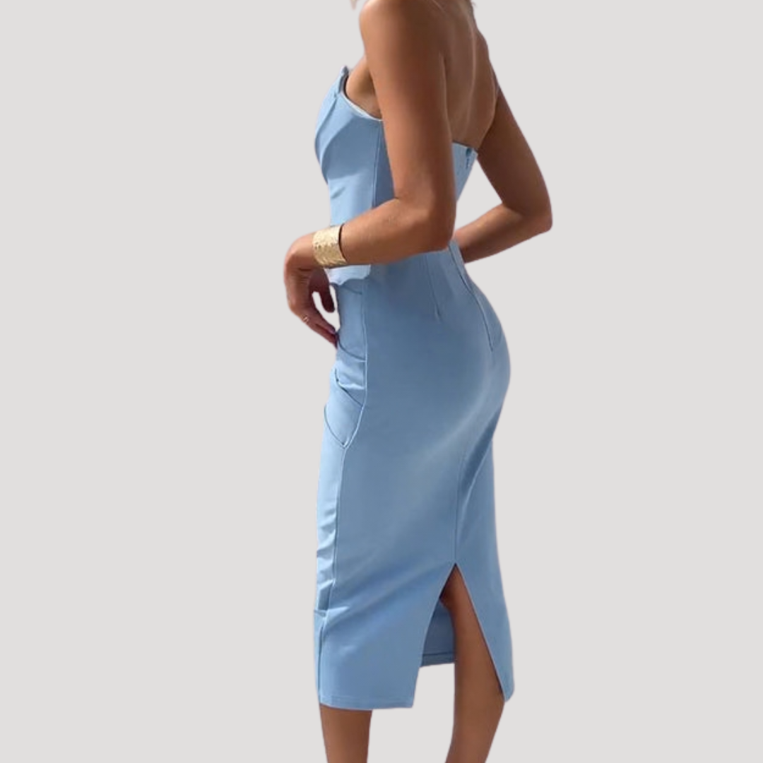 Strapless Midi-Jurk | Navando