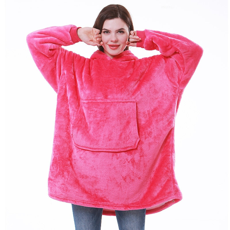 Sweaterdeken | Zacht flanelfleece met capuchon 11