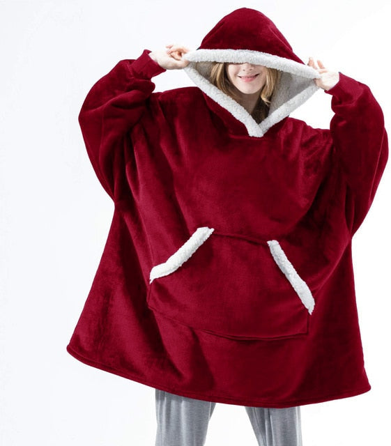 Sweaterdeken | Zacht flanelfleece met capuchon 13