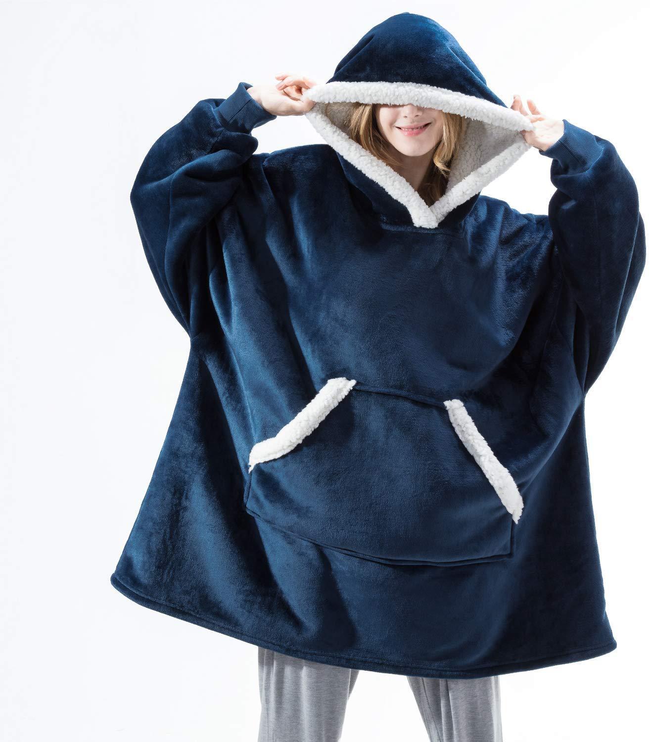 Sweaterdeken | Zacht flanelfleece met capuchon 17