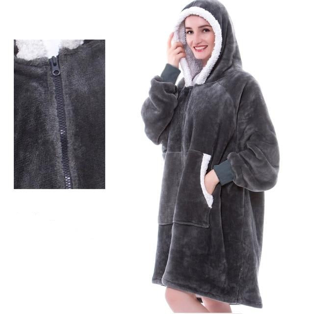Sweaterdeken | Zacht flanelfleece met capuchon 19