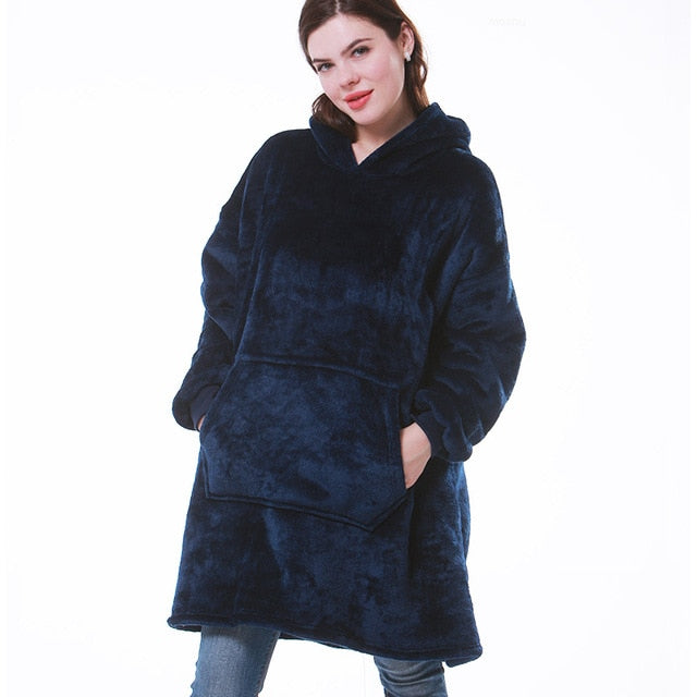 Sweaterdeken | Zacht flanelfleece met capuchon 8