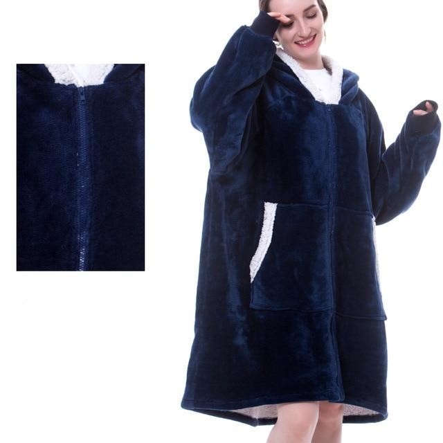 Sweaterdeken | Zacht flanelfleece met capuchon 9