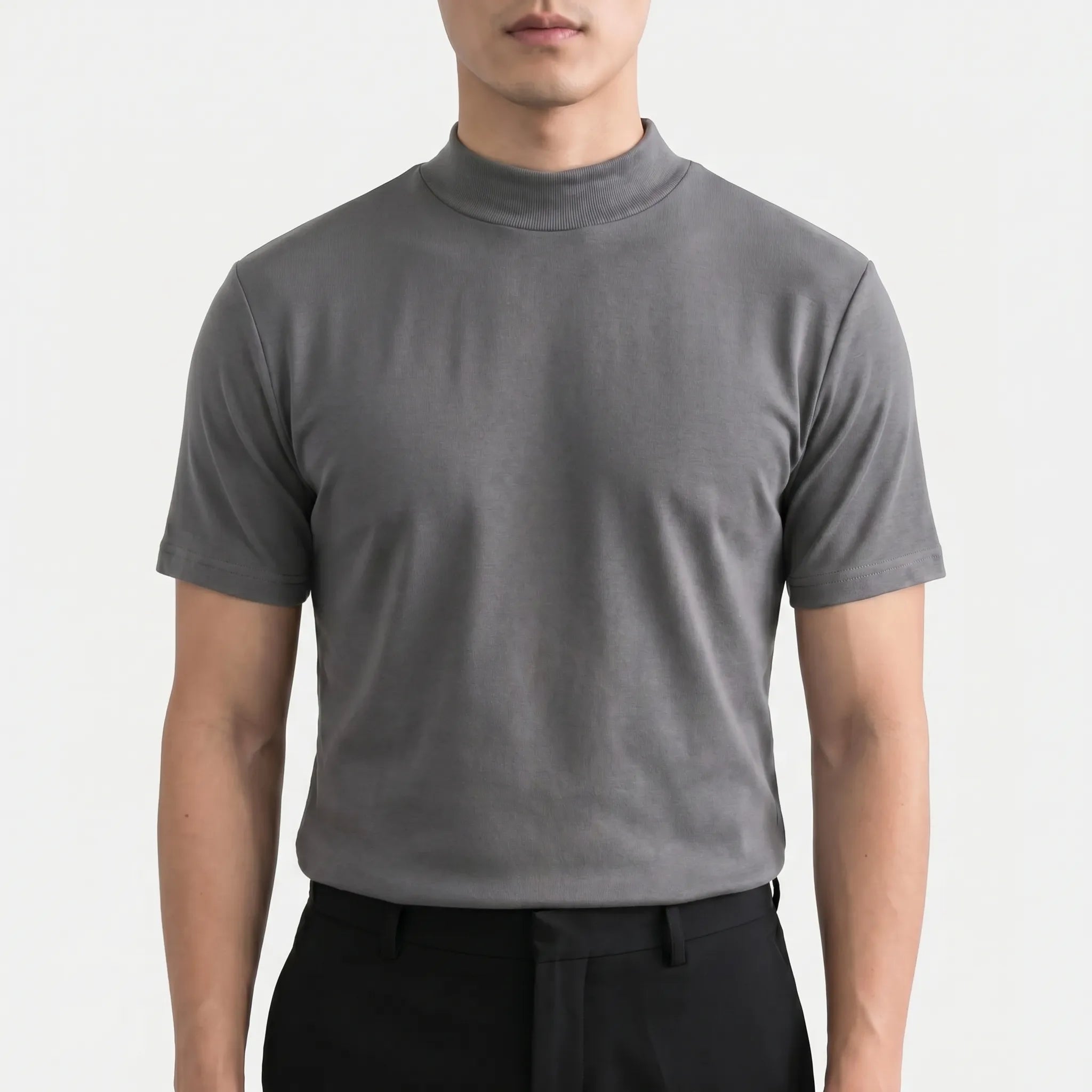 T-Shirt Met Opstaande Kraag | Navando