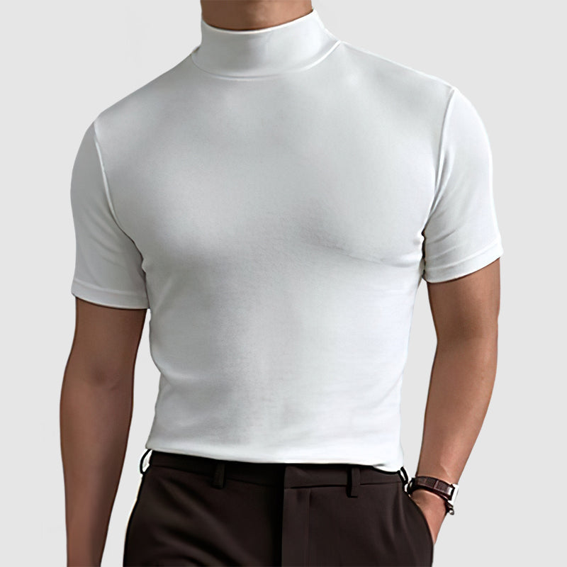 T-Shirt Met Opstaande Kraag | Navando