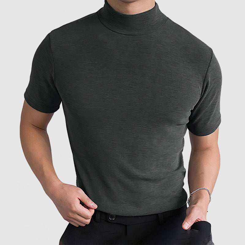 T-Shirt Met Opstaande Kraag | Navando