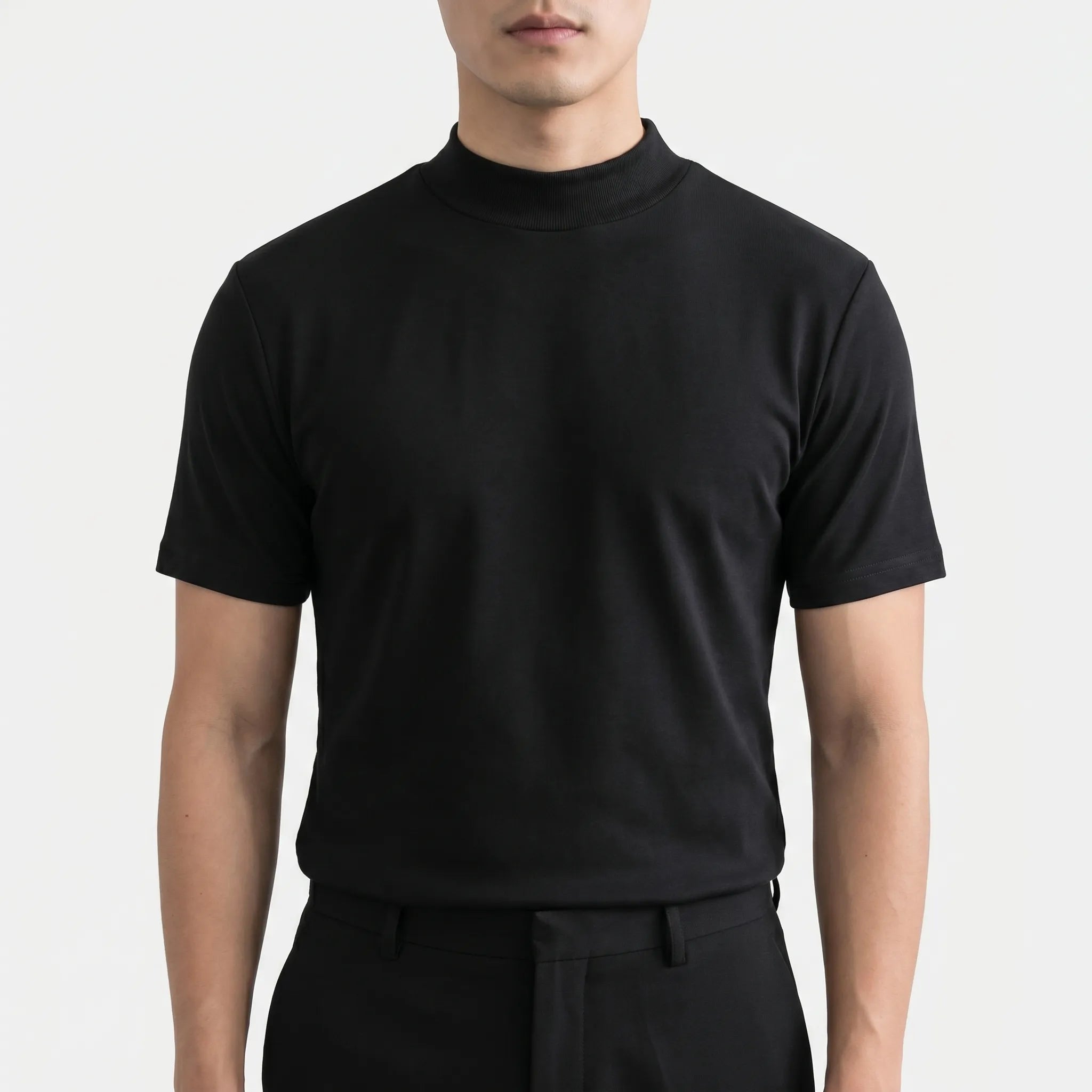 T-Shirt Met Opstaande Kraag | Navando
