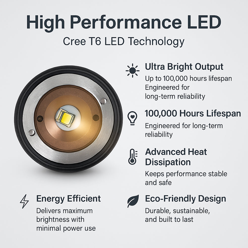 Taclight | Waterdichte LED-zaklamp met zoomfunctie 2