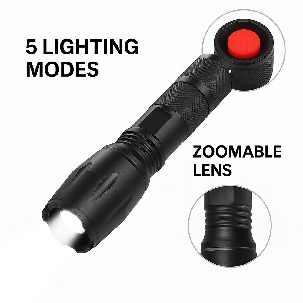 Taclight | Waterdichte LED-zaklamp met zoomfunctie 4