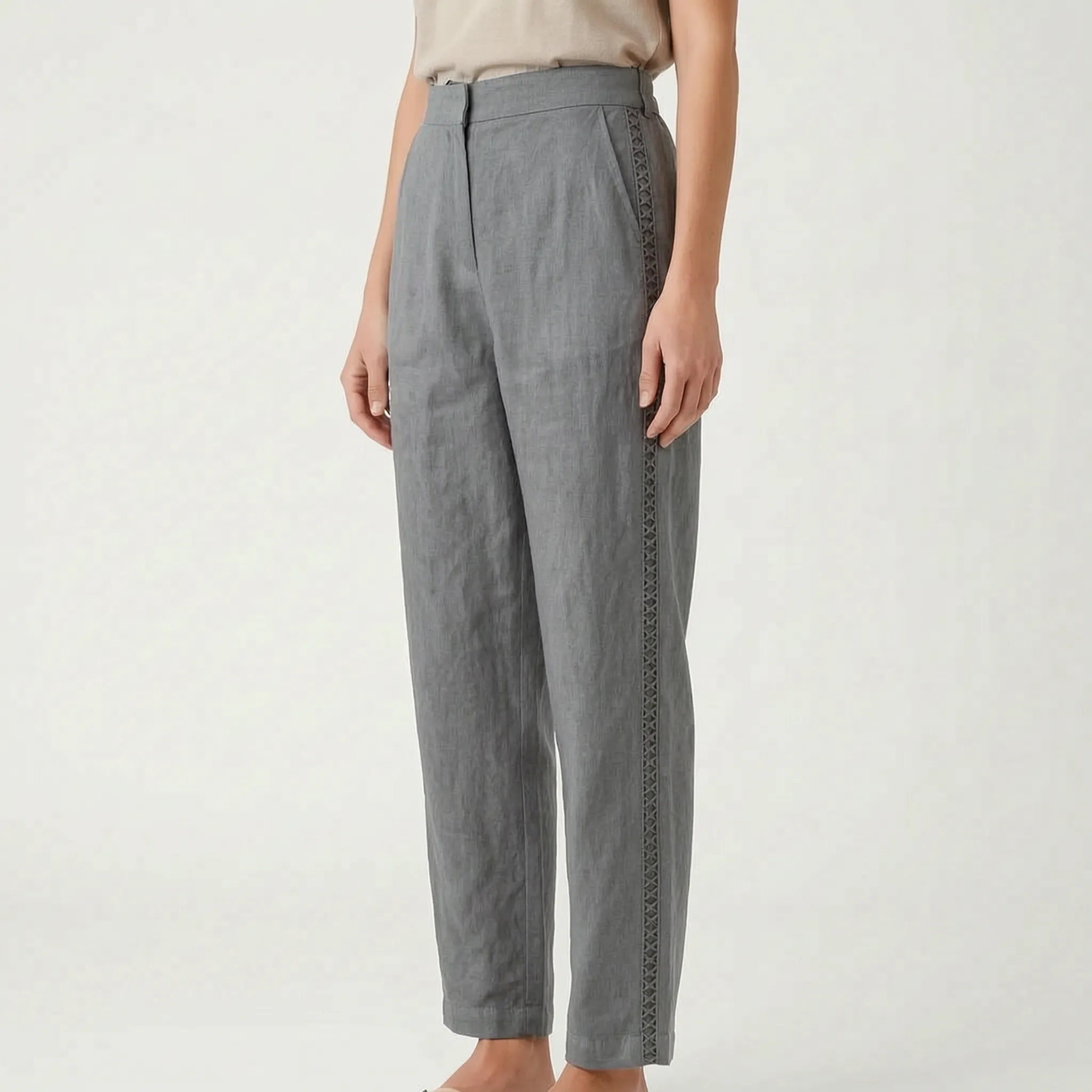 Taps Toelopende Casual Damesbroek | Navando
