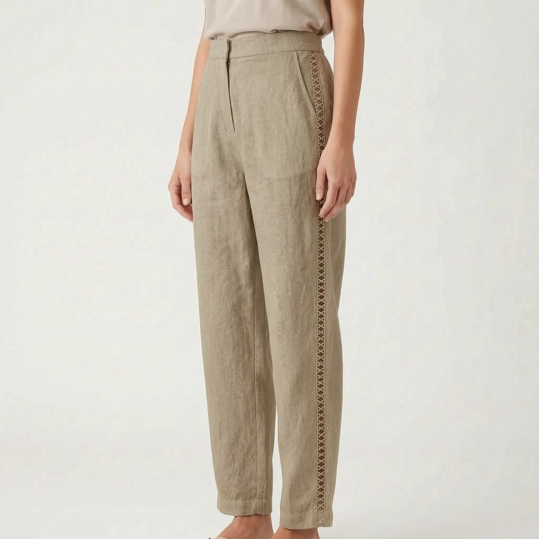 Taps Toelopende Casual Damesbroek | Navando