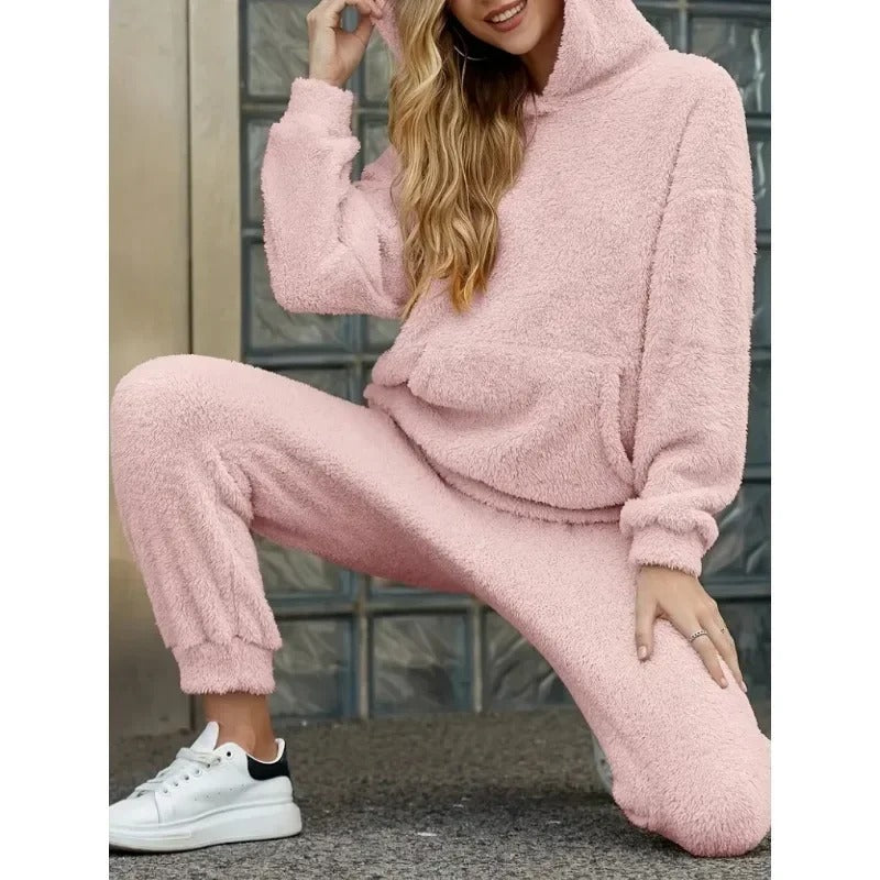 Sofie - Teddy Warme Hoodie Trui en Joggingbroek