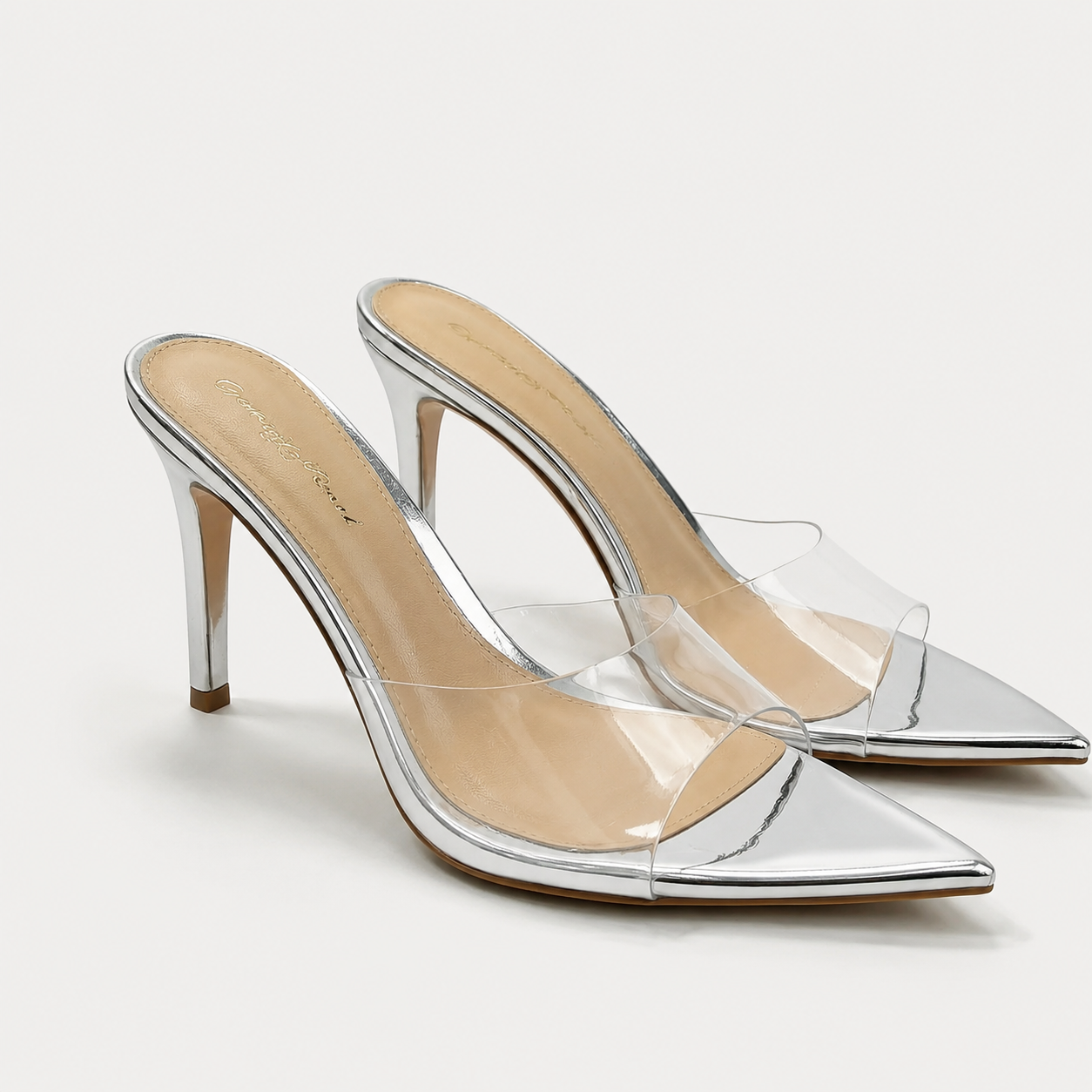 Mules transparentes à talon | Navando