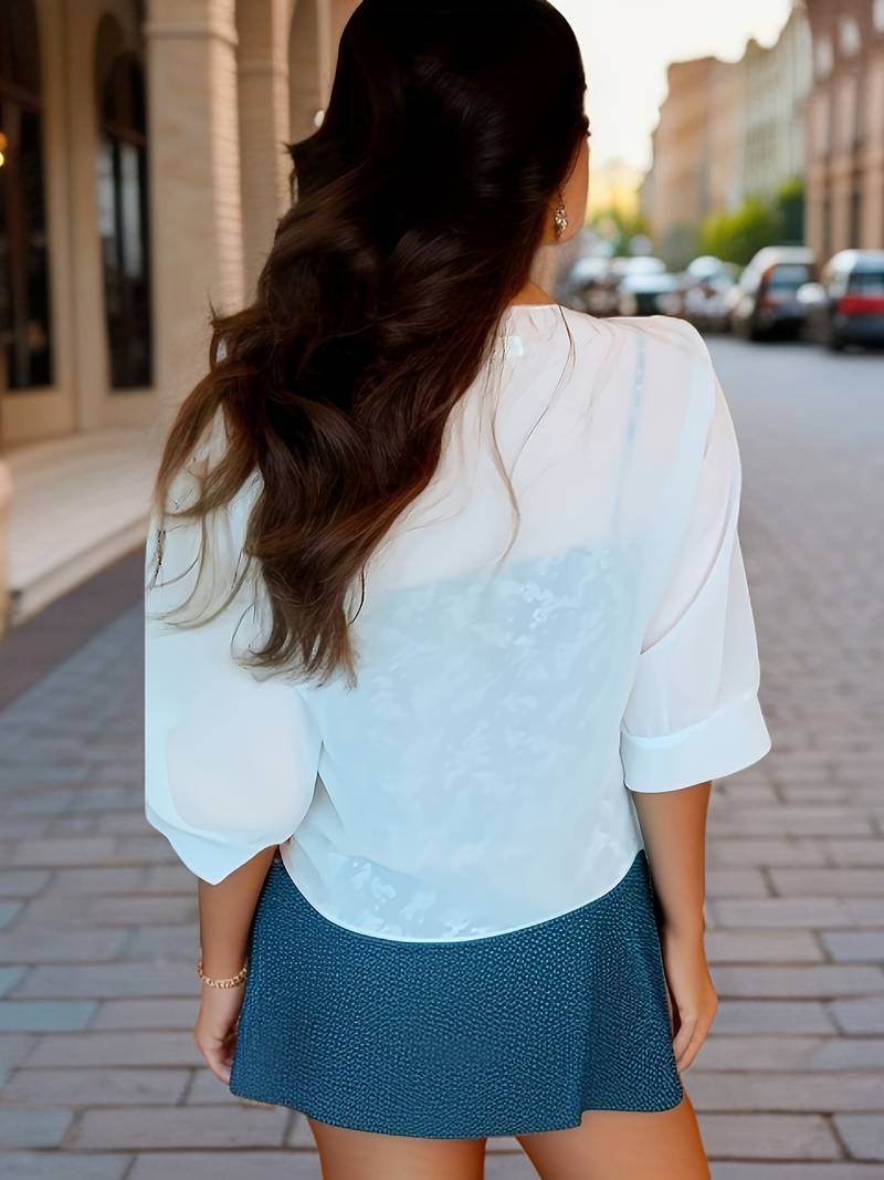 Transparante Strikblouse | Navando
