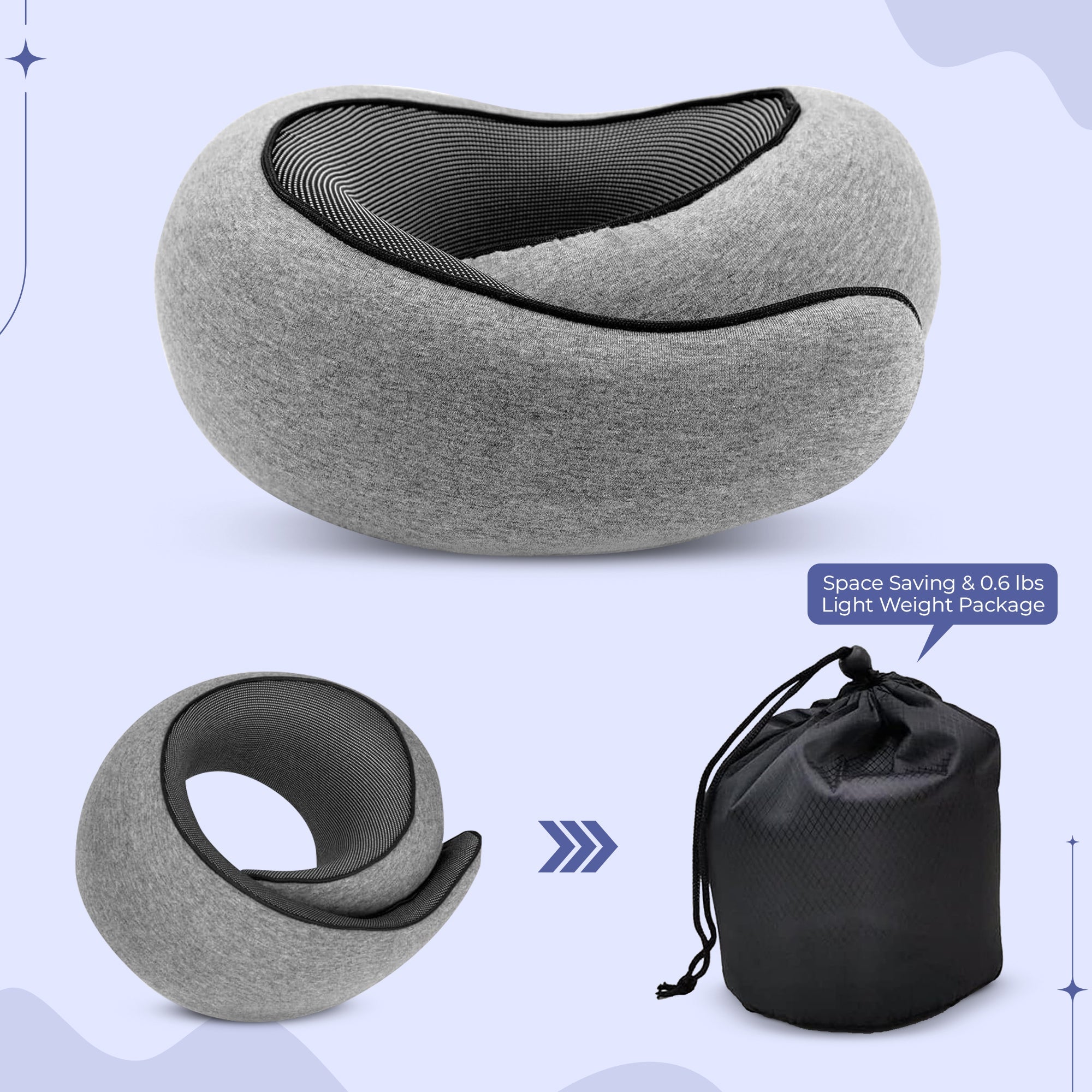 Travel Pillow Australia | Ergonomisch traagschuim nekkussen voor vliegtuig 1
