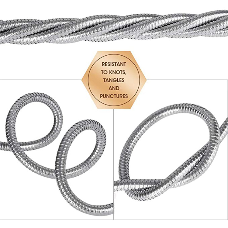 Tuinaccessoires | Flexibele roestvrijstalen tuinslang met messing aansluiting 3