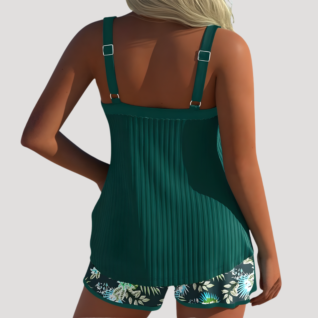 Tweedelige Tankini Met Geribbelde Textuur | Navando