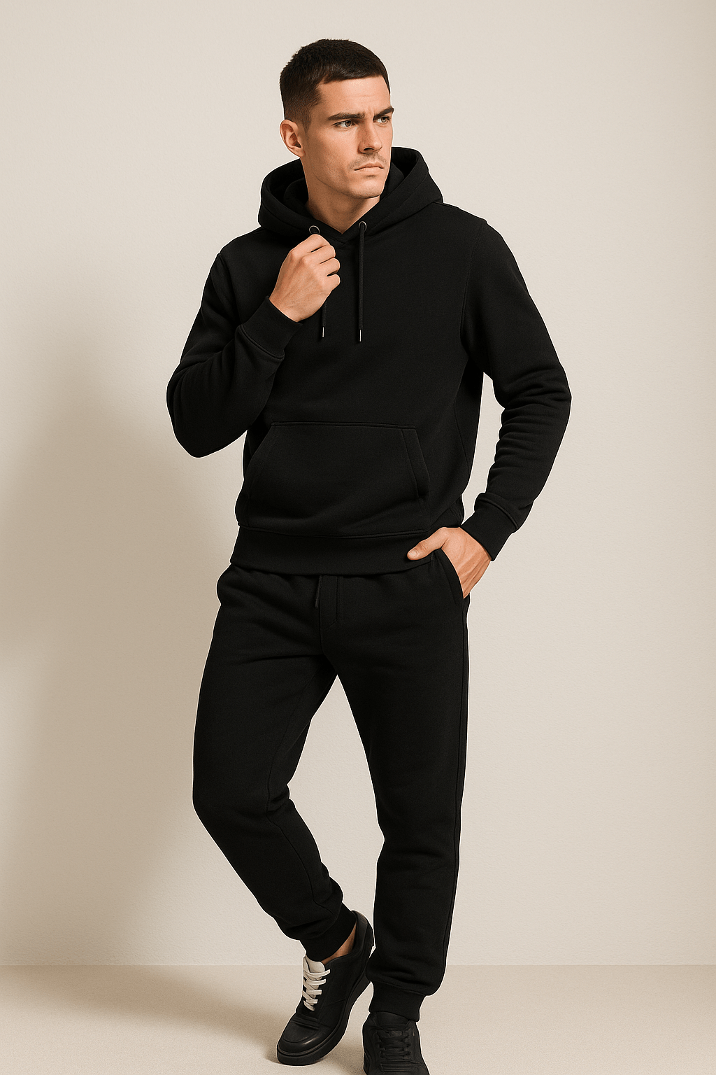 Unisex | Zacht ademend trainingspak met hoodie en joggerbroek 2