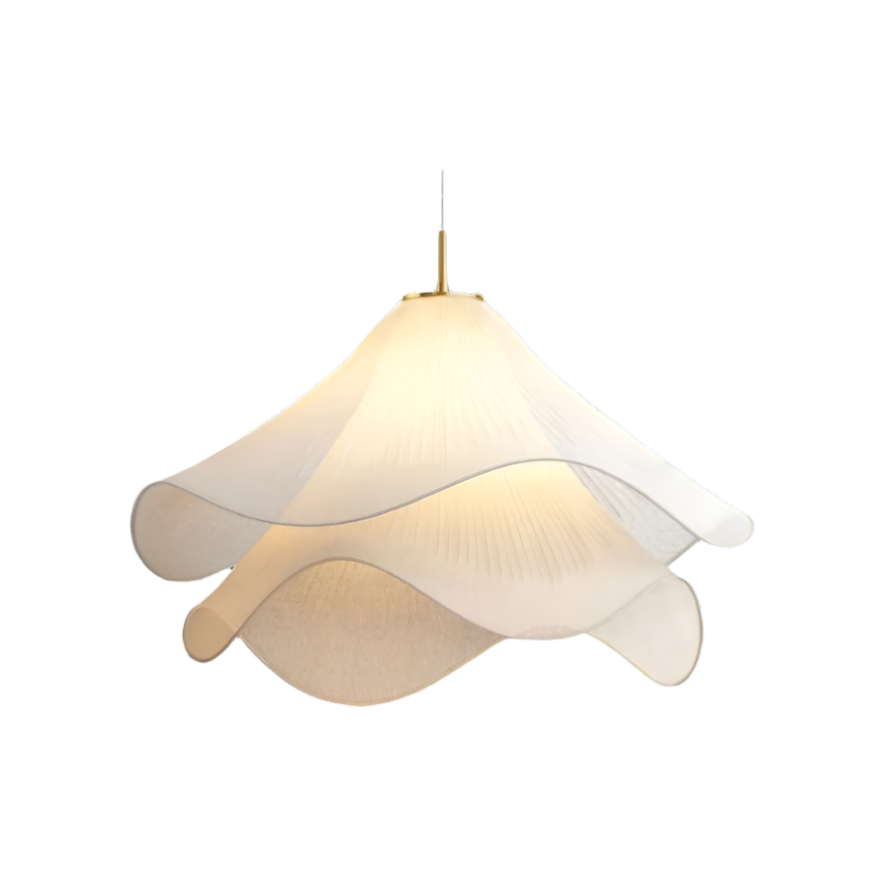 Sculpturale golvende hanglamp – Organische geplooide sfeerverlichting