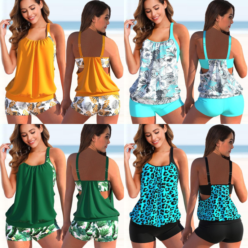 Lucy - Tankini Zwemkleding Set met Verstelbare Bandjes