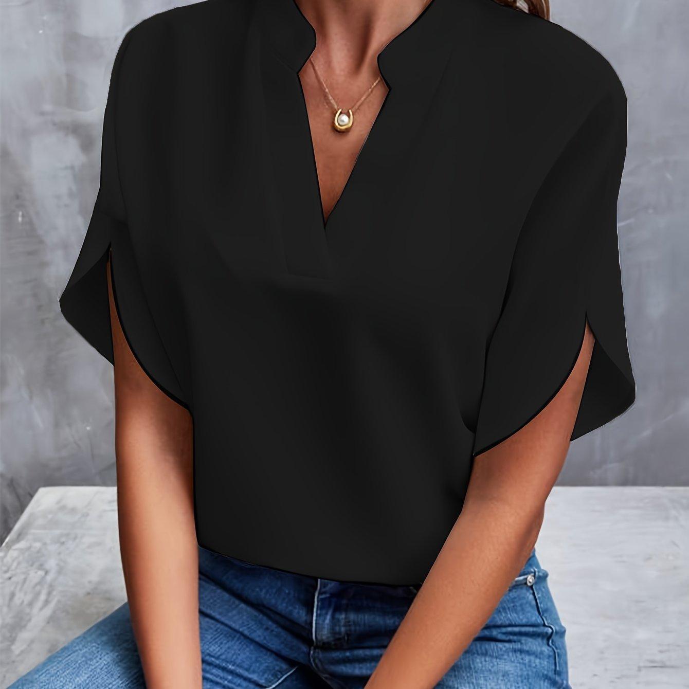 Marilou - Bluse mit Kurzarm und V-Ausschnitt für Damen