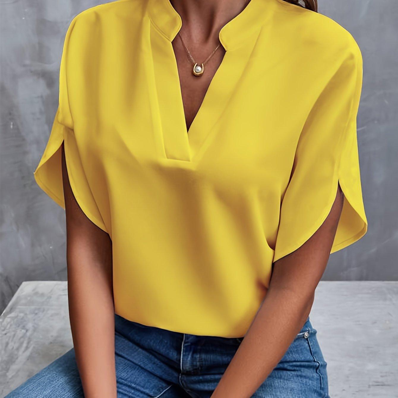 Marilou - Bluse mit Kurzarm und V-Ausschnitt für Damen