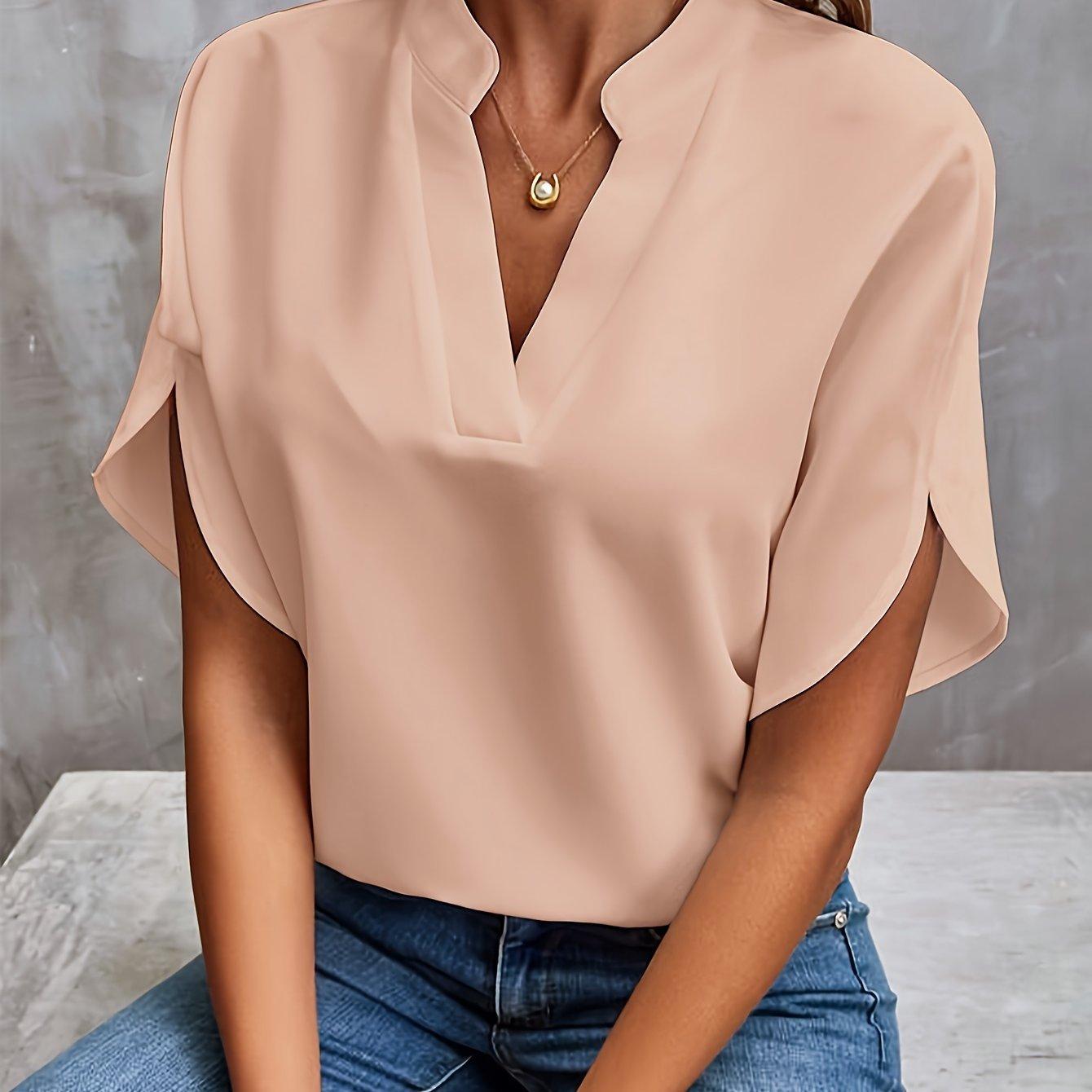 Marilou - Bluse mit Kurzarm und V-Ausschnitt für Damen