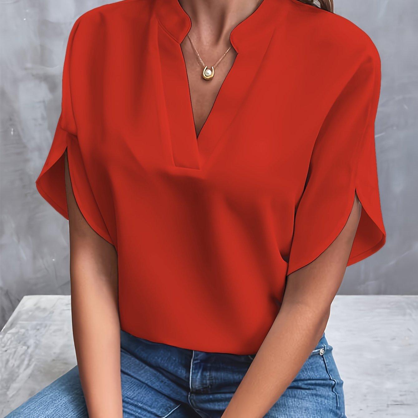 Marilou - Bluse mit Kurzarm und V-Ausschnitt für Damen